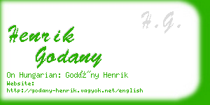 henrik godany business card